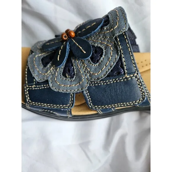 Clarks Women's Merliah2 Belle Navy Multi Size 6W