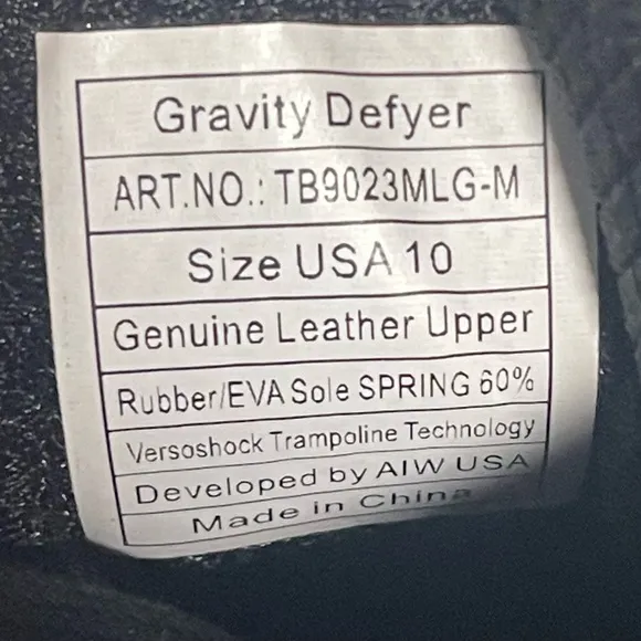 CLEAN 10 Gravity‎ Defyer Men's G-Defy Orion Shoes Foot Knee Back Pain Diabetic