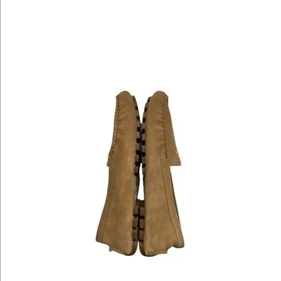 Coach brown suede loafer flat shoes
