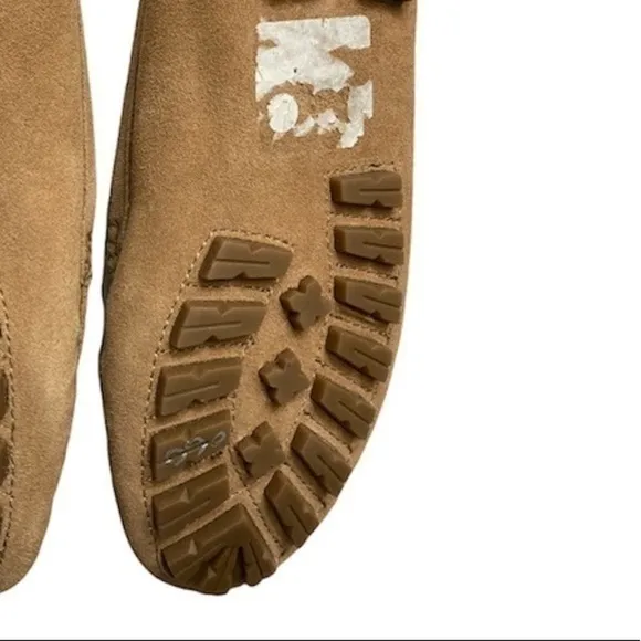 Coach brown suede loafer flat shoes
