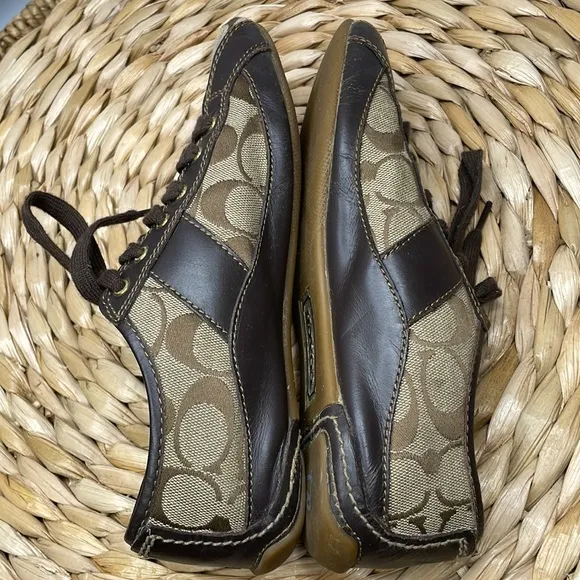 Coach logo canvas sneakers