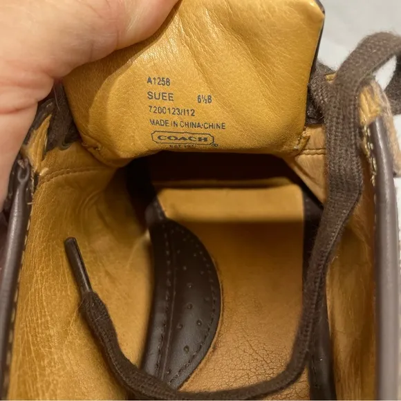 Coach logo canvas sneakers