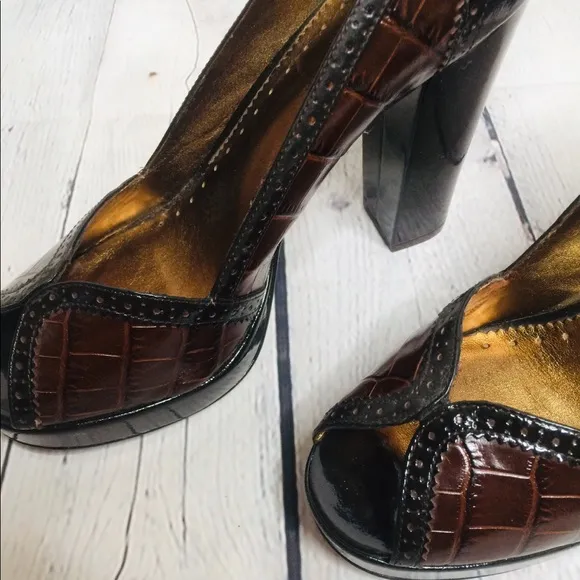 Coach peep toe style pumps
