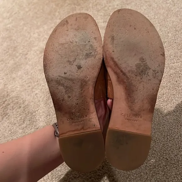 Cole Haan Anela Grand 360 Strap Cognac Buckle Sandals Size 5.5