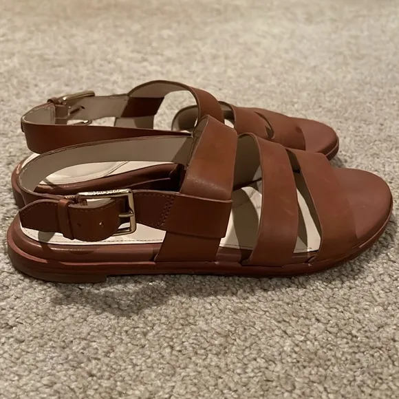 Cole Haan Anela Grand 360 Strap Cognac Buckle Sandals Size 5.5