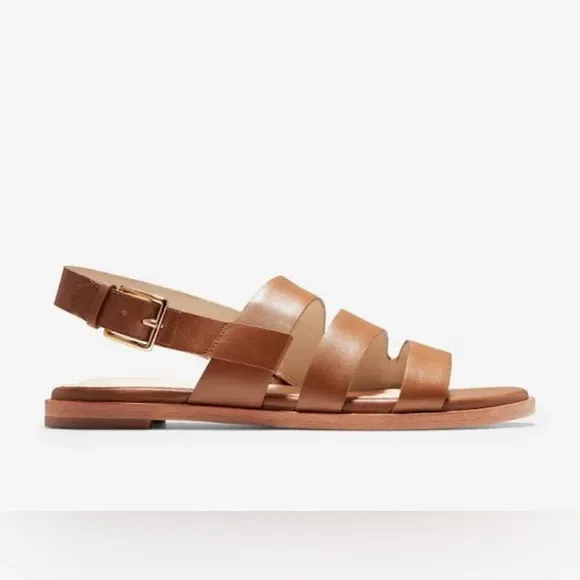 Cole Haan Anela Grand 360 Strap Cognac Buckle Sandals Size 5.5