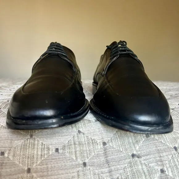 Cole Haan Black Leather Apron Toe Lace Up Oxford Shoes Mens Size 10 M CO6599