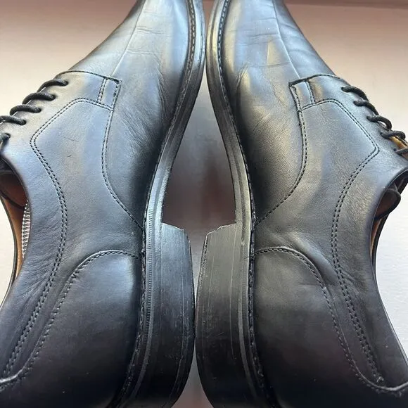 Cole Haan Black Leather Apron Toe Lace Up Oxford Shoes Mens Size 10 M CO6599