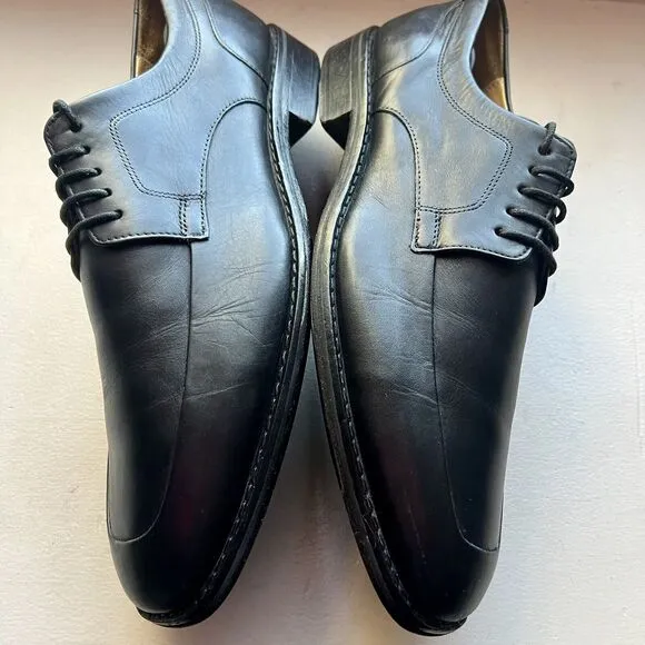 Cole Haan Black Leather Apron Toe Lace Up Oxford Shoes Mens Size 10 M CO6599