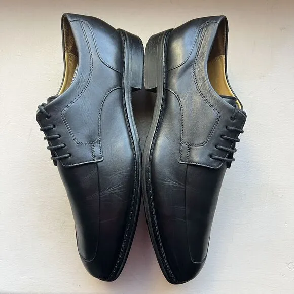 Cole Haan Black Leather Apron Toe Lace Up Oxford Shoes Mens Size 10 M CO6599