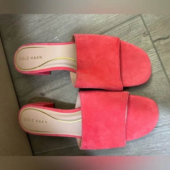 Cole Haan Geranium Calli Single Band Block Heel Slide Sandal - Size 9.5