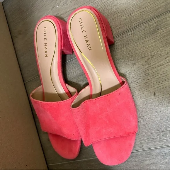 Cole Haan Geranium Calli Single Band Block Heel Slide Sandal - Size 9.5