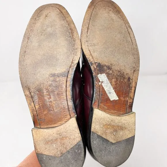 Cole Haan Mens 9.5 Brown Leather Lace Up Oxford Dress Shoes Leather Sole Almond
