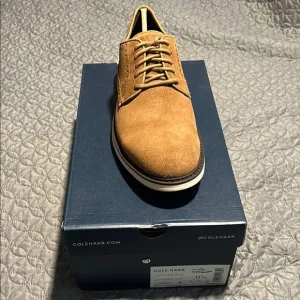 Cole Haan Men's Tan Suede Oxford Shoes