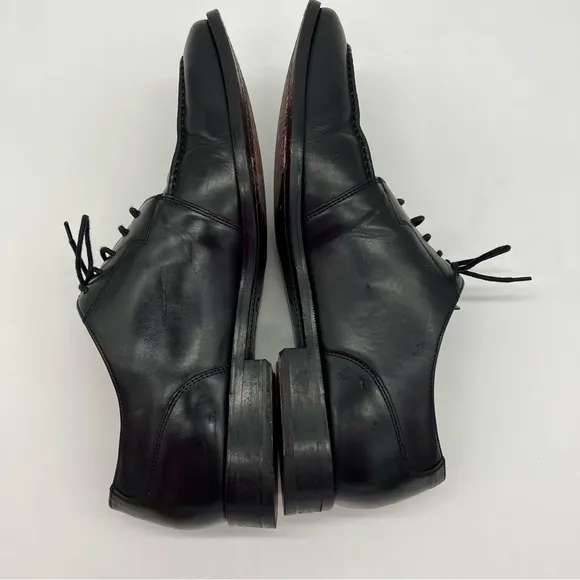 Cole Haan NikeAir Outsole Black Oxford Shoes C07671 Lace Up Apron Toe