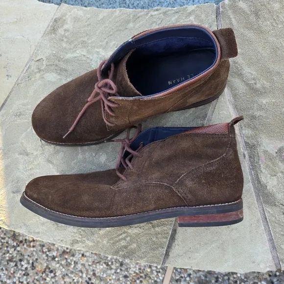 Cole Haan Ogden Stitch Chukka Boot Brown Suede C26393 Shoes 12M