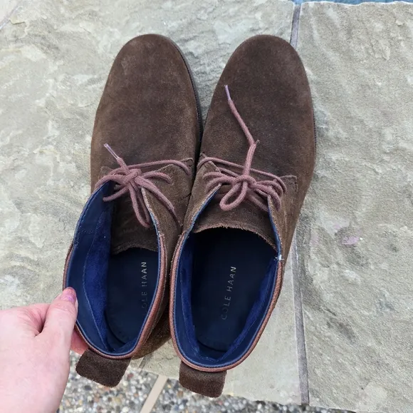 Cole Haan Ogden Stitch Chukka Boot Brown Suede C26393 Shoes 12M