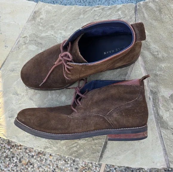 Cole Haan Ogden Stitch Chukka Boot Brown Suede C26393 Shoes 12M