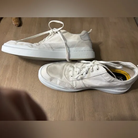 Cole Haan Optic White Leather Sneakers Grand 360 design  Size 11.5