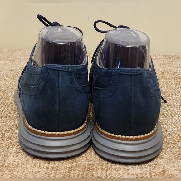 Cole Haan Original Grand Wingtip Blue Suede Oxford Shoes Size 9M