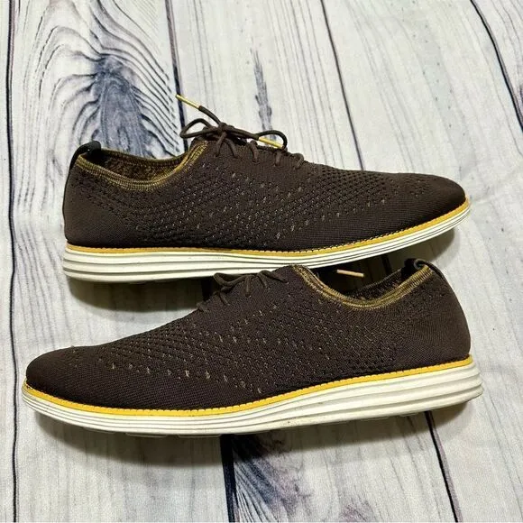 Cole Haan Shoes Men 13 M OriginalGrand Oxford Plain Toe Gray Stitchlite