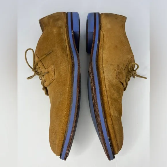 Cole Haan South St. Plain Toe Blucher Suede Wing Tip Shoes