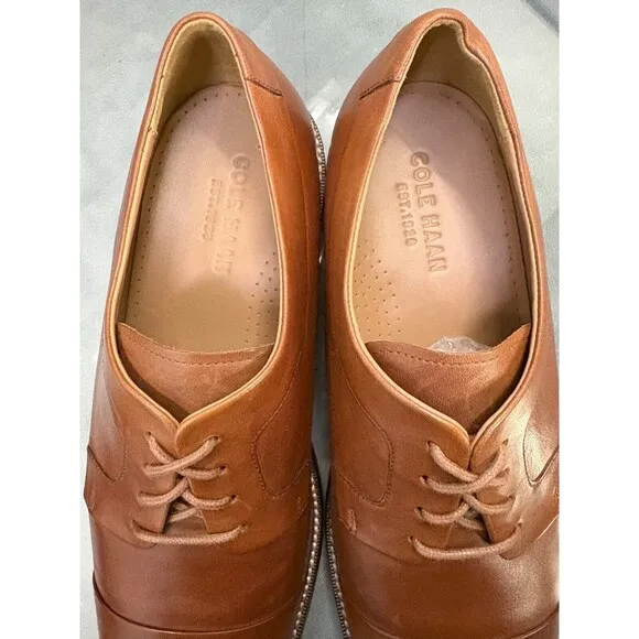 Cole Haan Warren $140 Men's Cap Toe Dress Shoes Size 10 Leather Brown C20153