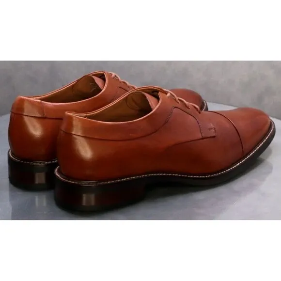 Cole Haan Warren $140 Men's Cap Toe Dress Shoes Size 10 Leather Brown C20153