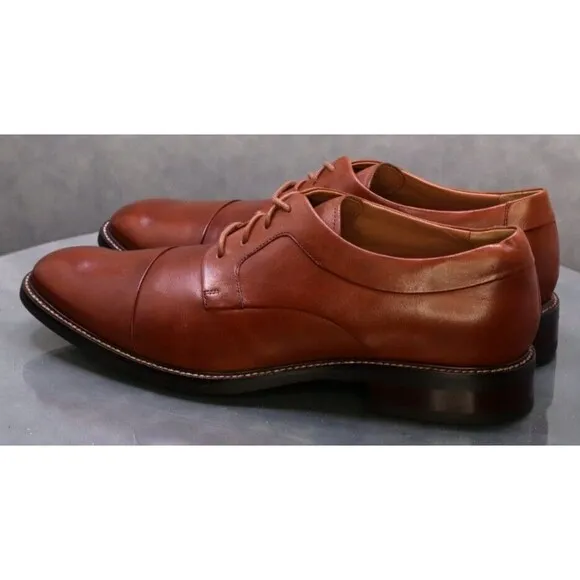 Cole Haan Warren $140 Men's Cap Toe Dress Shoes Size 10 Leather Brown C20153