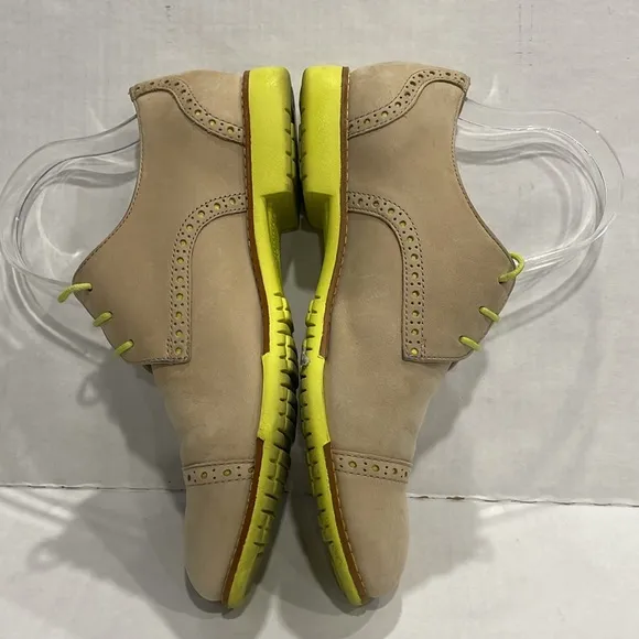 COLE HAAN  Women Shoes 7.5B Alisa Wingtip Oxfords Taupe D41114 Lace Up Comfort