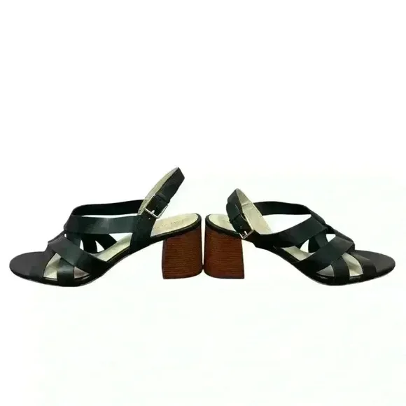 Cole Haan Women's Jamie Stacked Heel Sandals Black US size 11 Shelf pulls