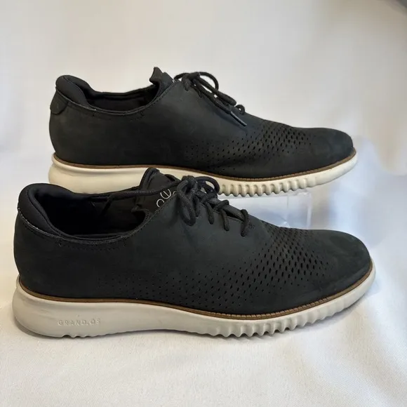 Cole Haan Zerogrand 2.0 Oxford Shoes Mens Size 11 Black Wingtip Casual‎