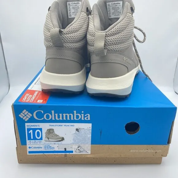 Columbia Shoes Womens 10 Trailstorm Peak Mid Hiking Outdoors Comfort Leather