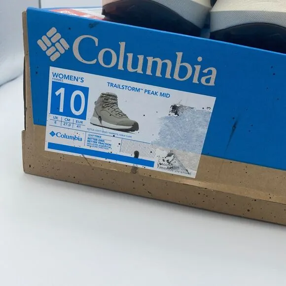 Columbia Shoes Womens 10 Trailstorm Peak Mid Hiking Outdoors Comfort Leather