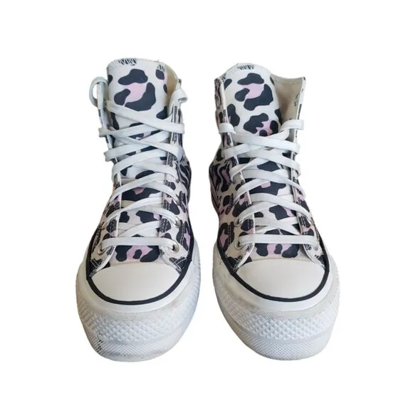 Converse All Star Chuck Taylor Lift High Leopard Print 568002C Women's Size 6.5