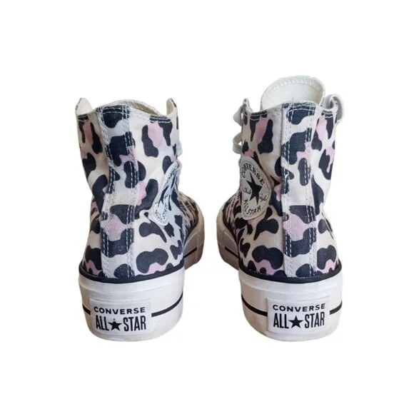 Converse All Star Chuck Taylor Lift High Leopard Print 568002C Women's Size 6.5
