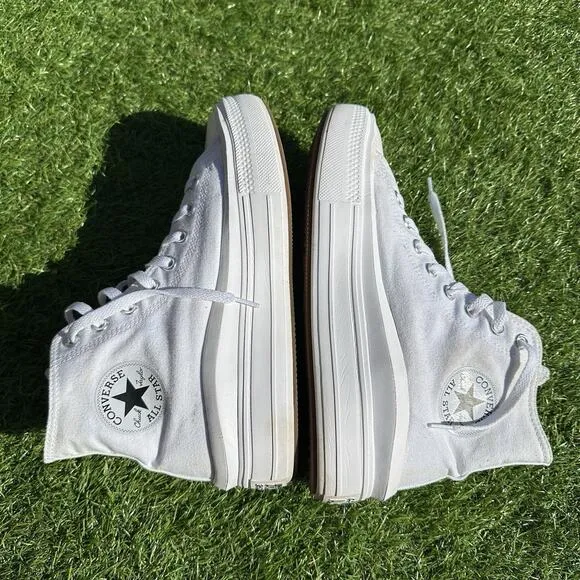 Converse Chuck Taylor All Star High Platform Move Shoes Womens Size 10 White