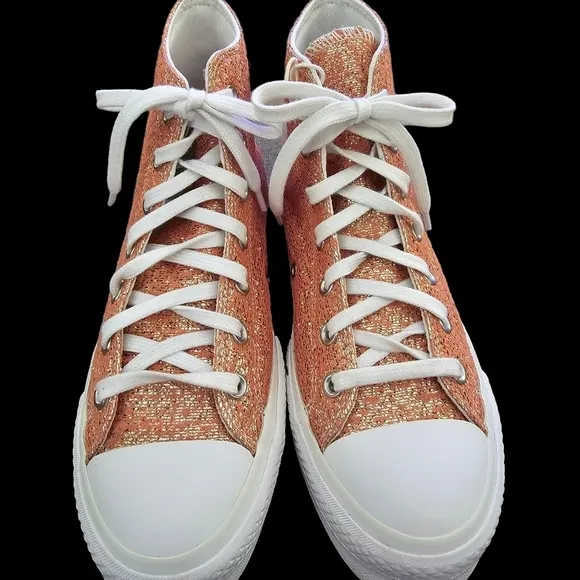 Converse CTAS Lift Hi Healing Clay Light Gold Platform Shoes 570984C