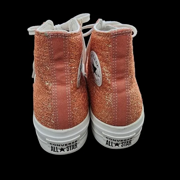 Converse CTAS Lift Hi Healing Clay Light Gold Platform Shoes 570984C