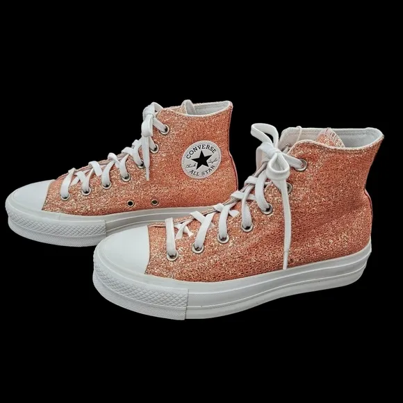Converse CTAS Lift Hi Healing Clay Light Gold Platform Shoes 570984C