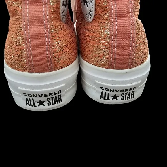 Converse CTAS Lift Hi Healing Clay Light Gold Platform Shoes 570984C
