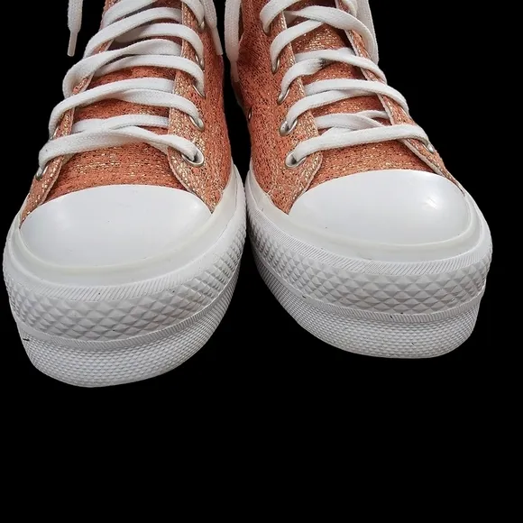 Converse CTAS Lift Hi Healing Clay Light Gold Platform Shoes 570984C