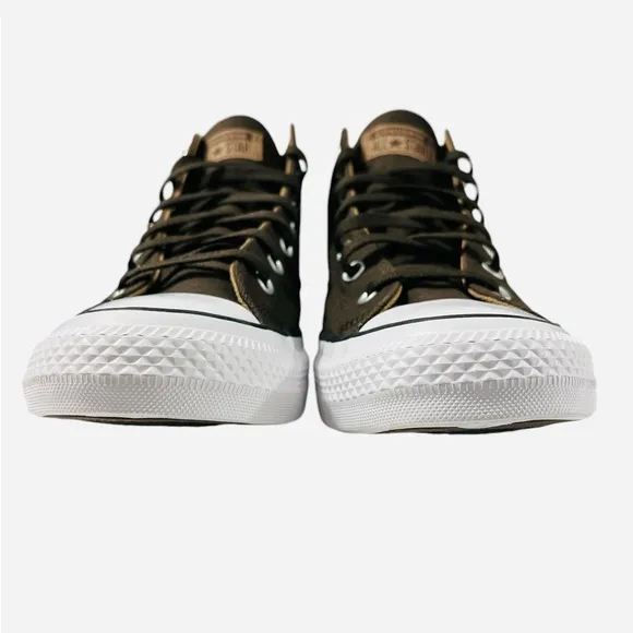 Converse Unisex CTAS Malden Mid Canvas Sneaker Shoes Brown Size 11.5