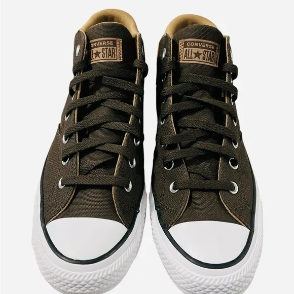 Converse Unisex CTAS Malden Mid Canvas Sneaker Shoes Brown Size 11.5