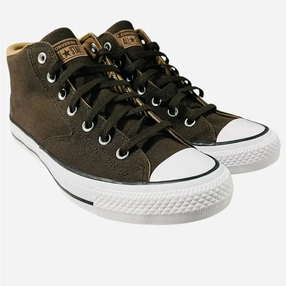 Converse Unisex CTAS Malden Mid Canvas Sneaker Shoes Brown Size 11.5