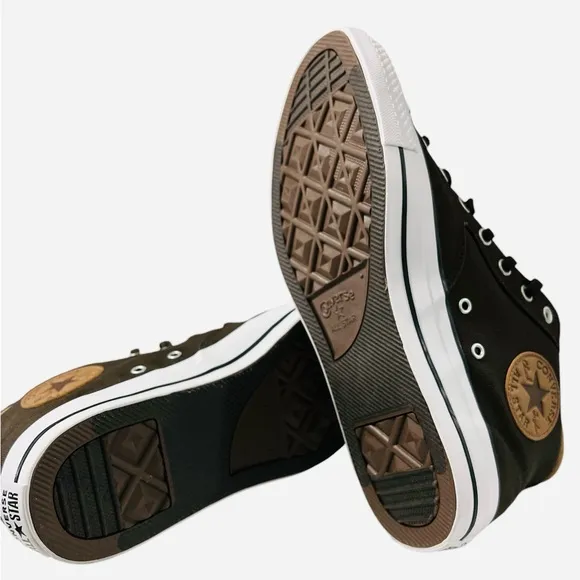 Converse Unisex CTAS Malden Mid Canvas Sneaker Shoes Brown Size 11.5