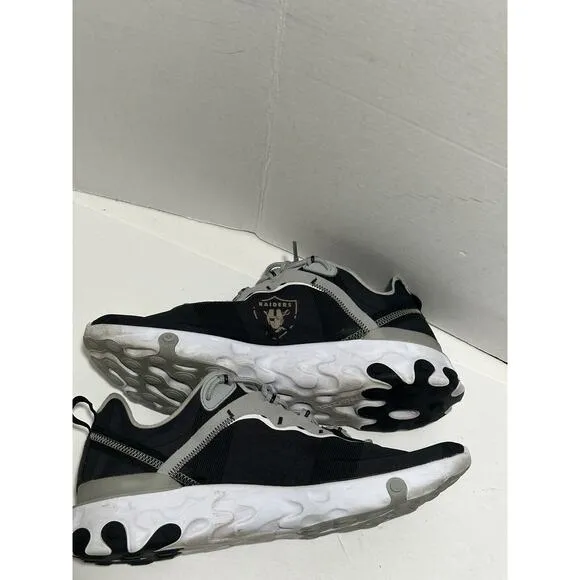 COPY - Nike React Element 55 Las Vegas Raiders Black Shoes Mens 12.5 Ck4803-001…