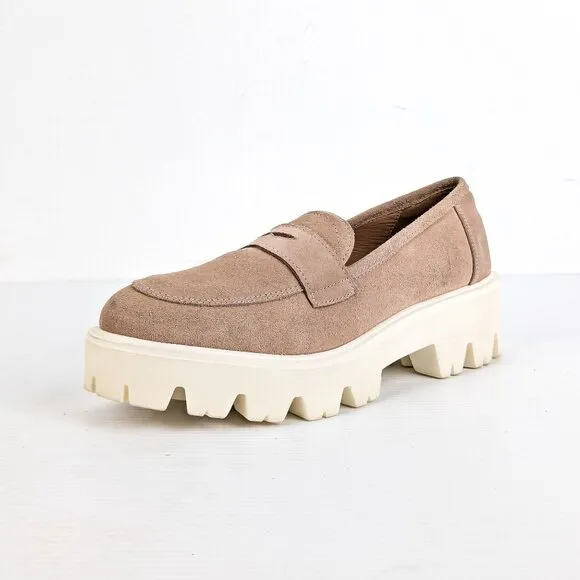 Cordani Women Audrey Sabbia Suede  Penny Loafer Shoes sz 9.5US EUR40