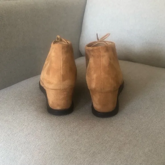 Cotelac Almond Toe Suede Booties