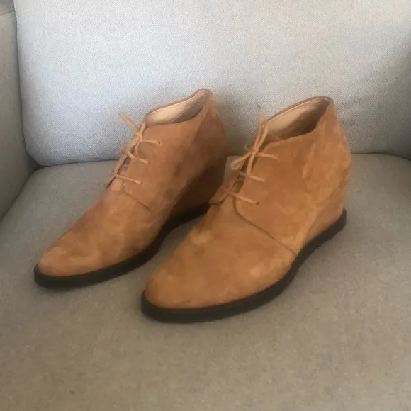 Cotelac Almond Toe Suede Booties